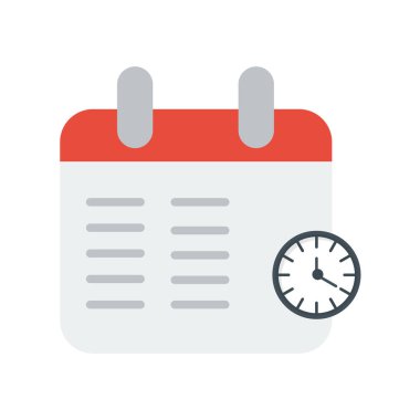 Takvim simgesi, vektör çizimi 