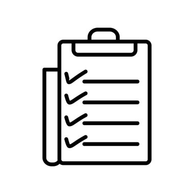 Kontrol listesi. Web simgesi vektör illüstrasyonu 