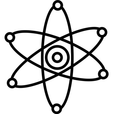 atom simgesi, vektör illüstrasyonu, Nucleus sembolü