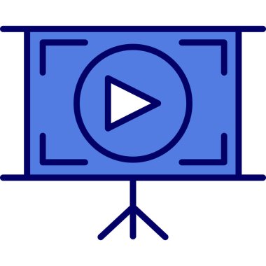 İllüstrasyon vektörü Video öğretim simgesi 