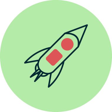 Roket ikonu. Basit tasarım