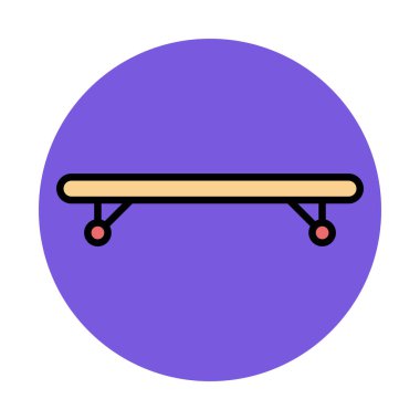 Kaykay simgesi, vektör illüstrasyonu