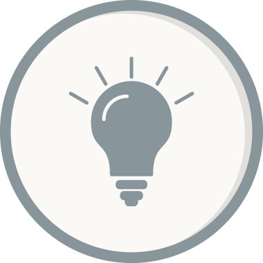 Ampul. Web simgesi basit bir illüstrasyon. fikir sembolü