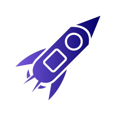 Roket ikonu. Basit tasarım