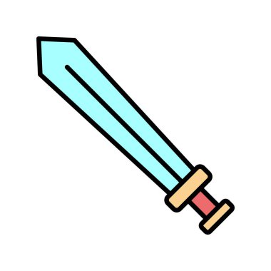 Kılıç. Web simgesi basit illüstrasyon 