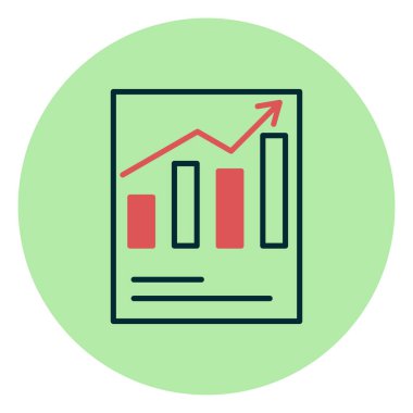 Satış raporu ikonu vektör illüstrasyonu