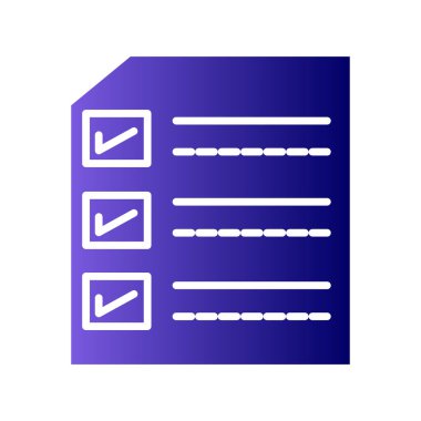 Kontrol listesi. Web simgesi vektör illüstrasyonu 