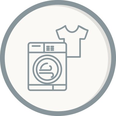 Çamaşır Makinesi vektör simgesi modern illüstrasyon