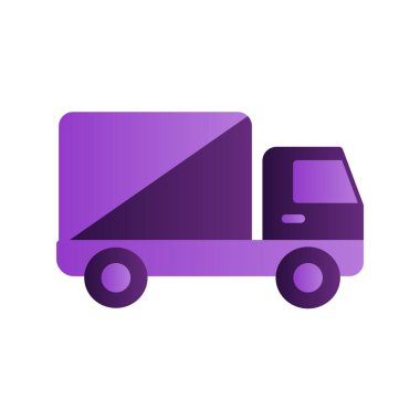 dağıtım kamyonu ikonu vektör çizimi