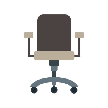 ofis sandalyesi simgesi, vektör illüstrasyonu