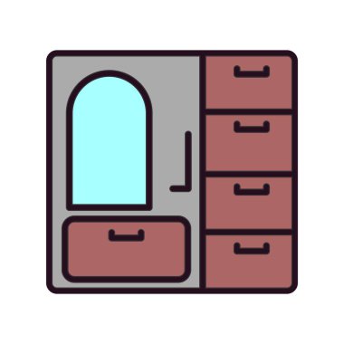 Dolap. Web simgesi basit tasarım 