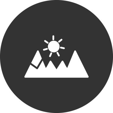 dağ simgesi, vektör illüstrasyonu