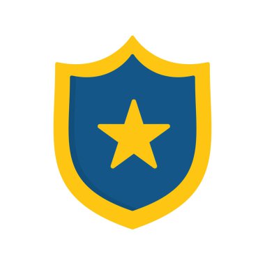 Polis Rozeti simgesi, vektör illüstrasyon tasarımı