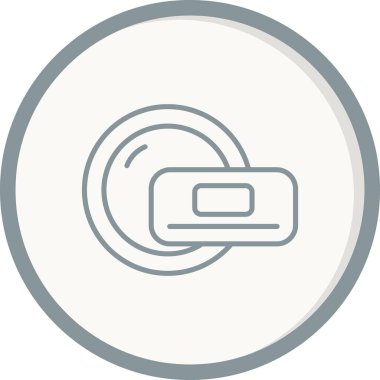 Moda stili izole edilmiş arkaplanda bulaşık makinesi simgesi