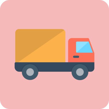 dağıtım kamyonu ikonu vektör çizimi