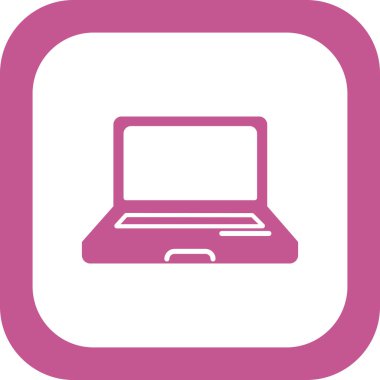 Dizüstü bilgisayar simgesi vektör çizimi