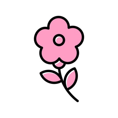 çiçek simgesi vektör illüstrasyonu