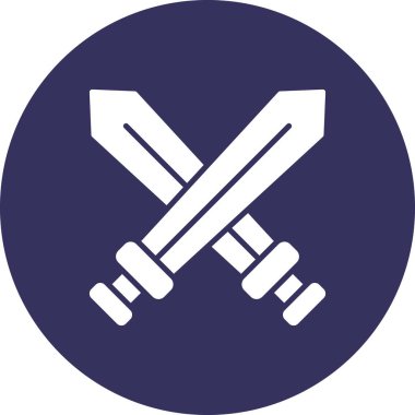 Kılıç simgesi, vektör illüstrasyonu, savaş sembolü