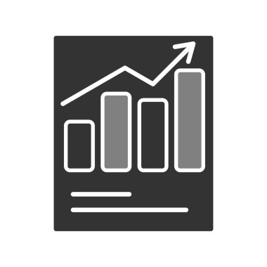 Satış raporu ikonu vektör illüstrasyonu