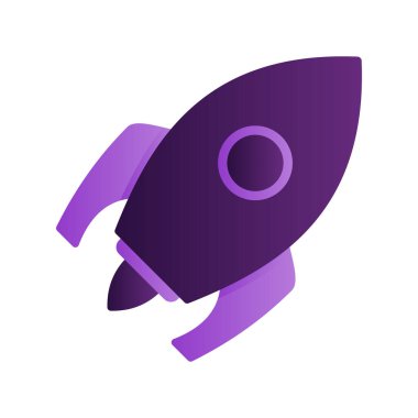 Roket ikonu. Basit tasarım