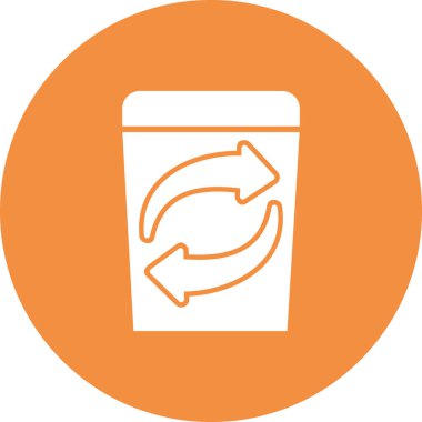 Geri dönüşüm simgesi, vektör illüstrasyonu