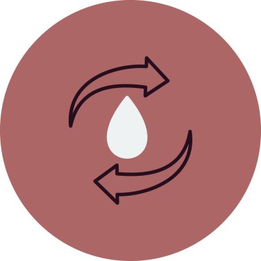 Geri dönüşüm simgesi, vektör illüstrasyonu