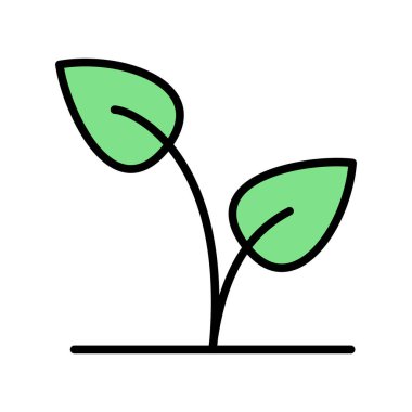 bitki simgesi, vektör illüstrasyonunu terk eder