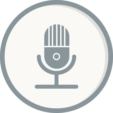 mikrofon simgesi vektör illüstrasyonu