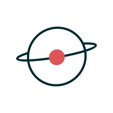 Gezegen simgesinin vektör çizimi, uzay sembolü