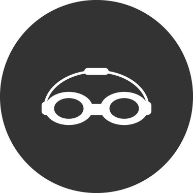 Yüzen gözlük. Web simgesi gözlüğün basit illüstrasyonuName