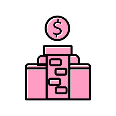 ofis binası simgesi, vektör illüstrasyonu