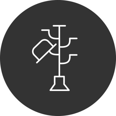 Hatstand simgesi, vektör çizimi