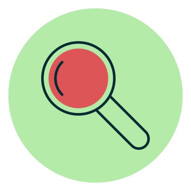 Arama sembolü, büyütme cam çizgi simgesi tasarımı, vektör illüstrasyonu 