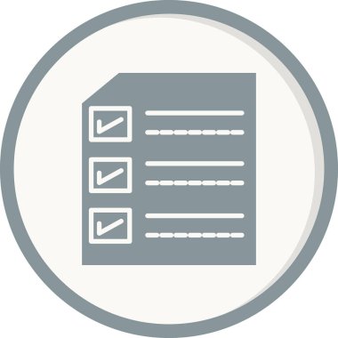 Kontrol listesi. Web simgesi vektör illüstrasyonu 