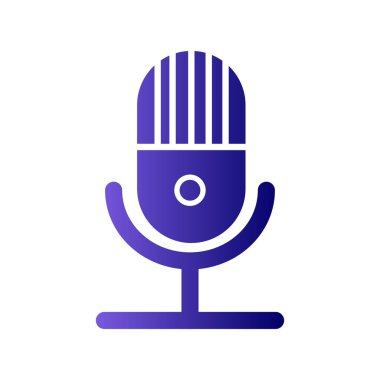 mikrofon simgesi vektör illüstrasyonu