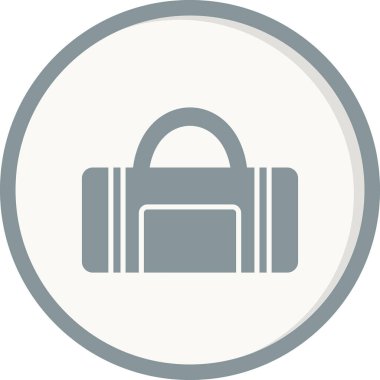 Sırt çantası simgesi, vektör illüstrasyonu