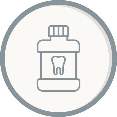 Mouth Wash simge vektörü web ve mobil uygulama tasarımınız için beyaz arkaplanda izole edilmiş, logo konsepti