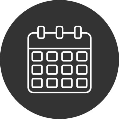 Takvim simgesi, vektör çizimi 