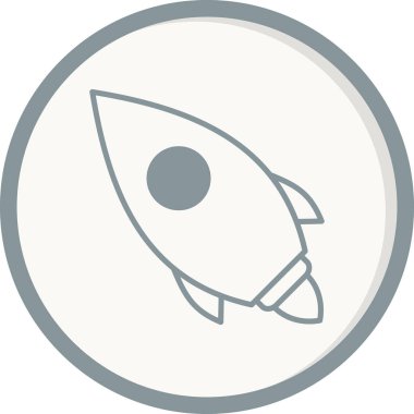 Roket ikonu. Basit tasarım