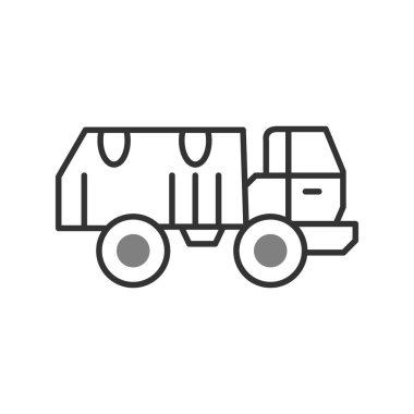 Askeri Kamyon vektör illüstrasyonu