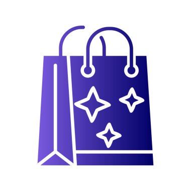 Alışveriş poşeti simgesi, vektör illüstrasyonu