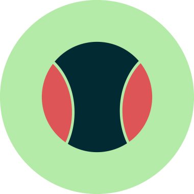 Tenis topu ikonu. Basit resimleme