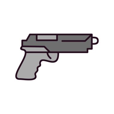 Bir silah simgesinin vektör illüstrasyonu 