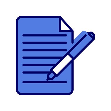 not ve kalem vektör illüstrasyonu