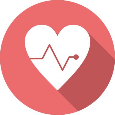 Kalp ikonu vektör illüstrasyonu