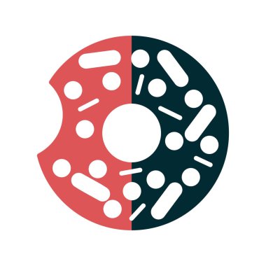 Çörek ikonu. düz vektör illüstrasyonu.   