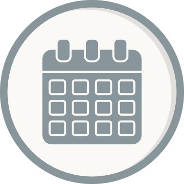 Takvim simgesi, vektör çizimi 