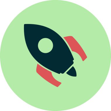 Roket ikonu. Basit tasarım