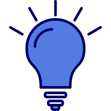 Ampul. Web simgesi basit bir illüstrasyon. fikir sembolü