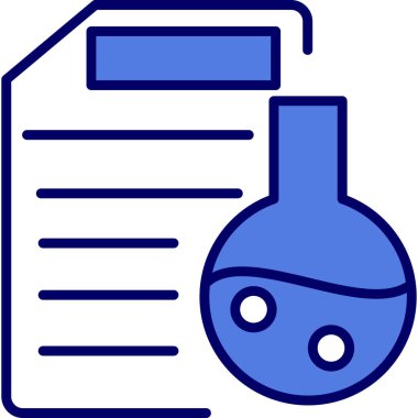 dosya ve matara, web simgesi basit illüstrasyon, kimya sembolü